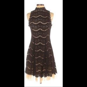 NWOT Three Hearts Black and Cream Lace Dress